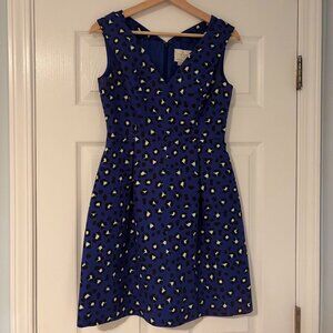 Kate Spade blue Cheetah Sleeveless Dress size 2
